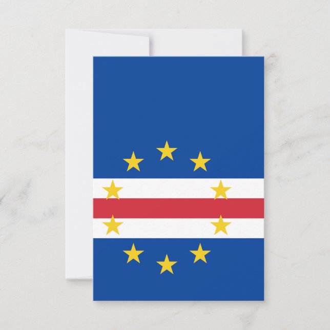 Cape Verde flag Thank You Card (Front)