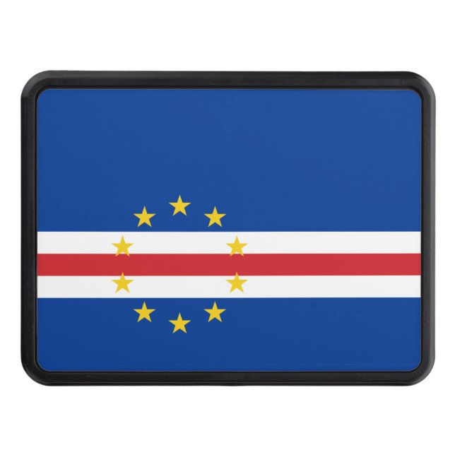 Cape Verde flag Trailer Hitch Cover (Front)