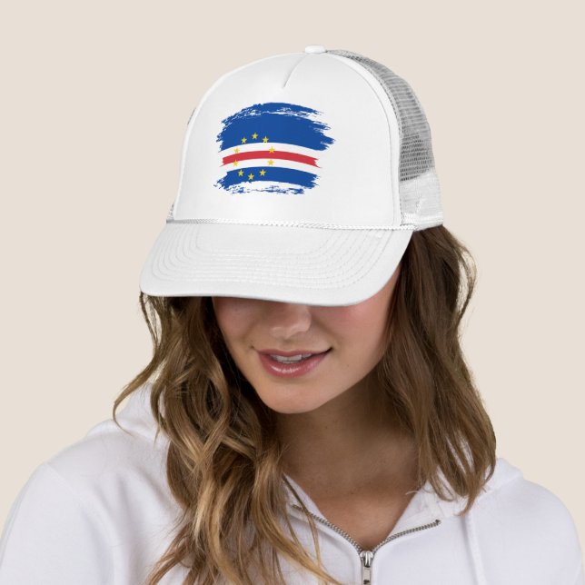 Cape Verde flag Trucker Hat (In Situ)