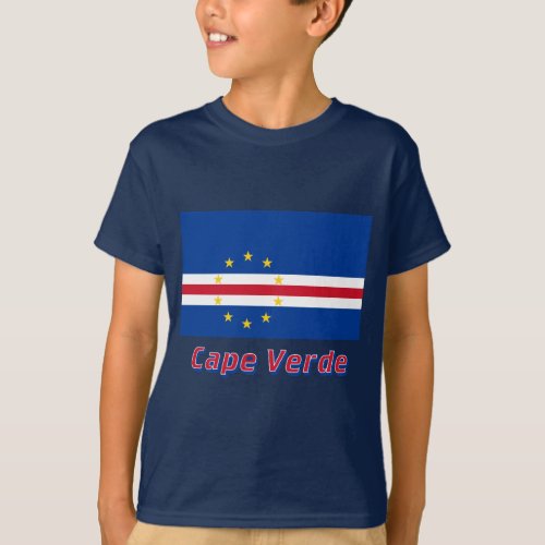 Cape Verde Flag with Name T_Shirt