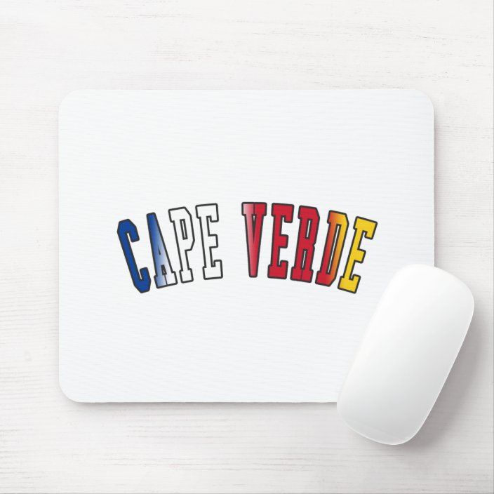 Cape Verde in National Flag Colors Mousepad