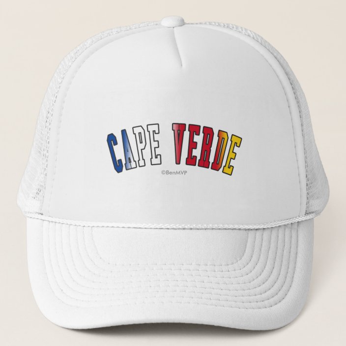 Cape Verde in National Flag Colors Trucker Hat