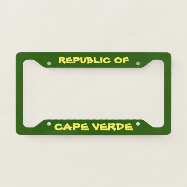 Cape Verde License Plate Frame (Front)