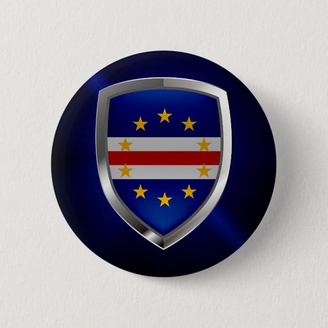 Cape Verde Mettalic Emblem Button (Front)