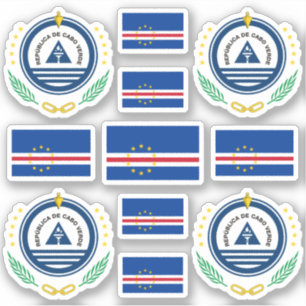 Cape Verde national symbols /Coat of arms and flag Sticker