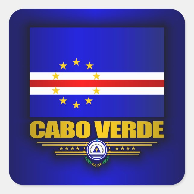 Cape Verde Pride Square Sticker (Front)