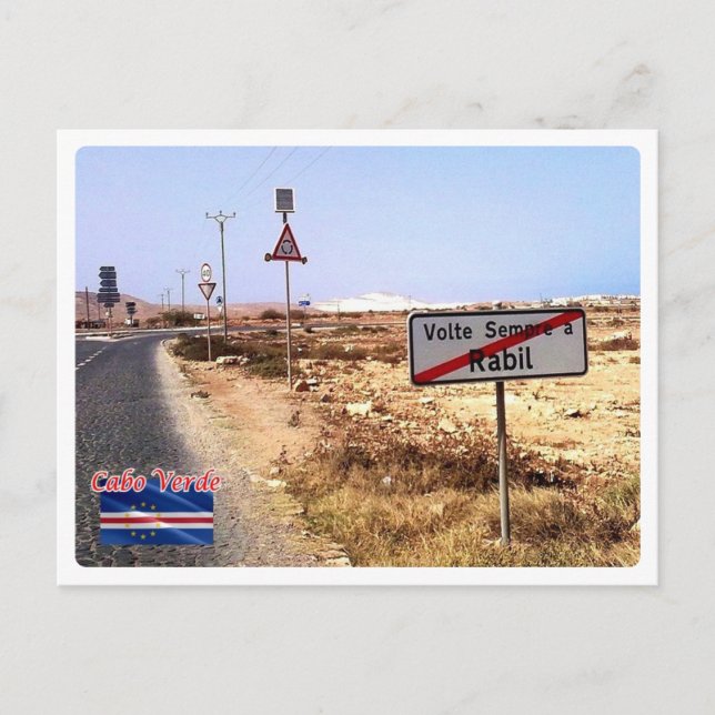 Cape Verde - Rabil - Toponymic Plate - Postcard (Front)