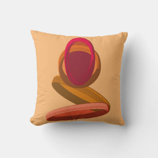 Cape Verde Rain to Cachupa Abstract Illustration Throw Pillow