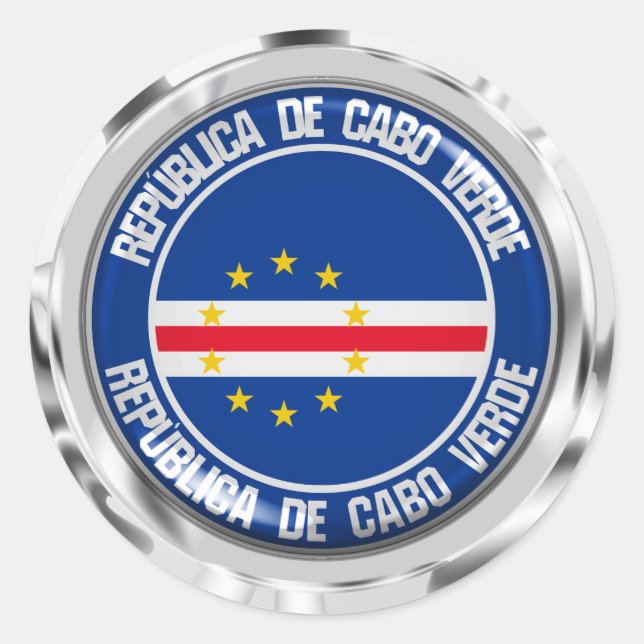 Cape Verde Round Emblem Classic Round Sticker (Front)