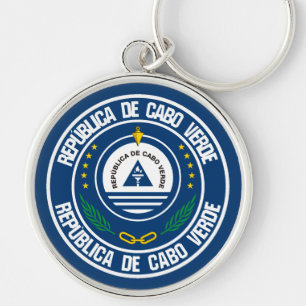 Cape Verde Round Emblem Keychain