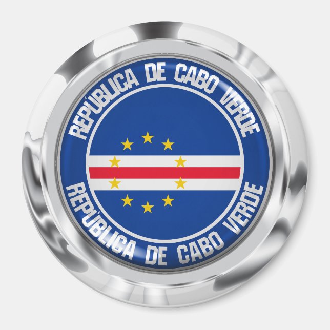 Cape Verde Round Emblem Magnet (Front)