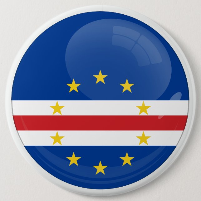 Cape Verde Round icon flag Button (Front)