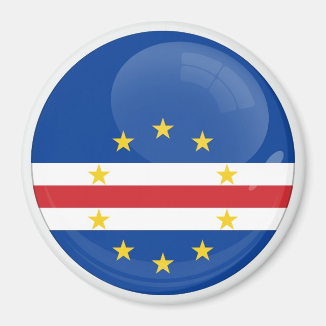 Cape Verde Round icon flag Magnet (Front)