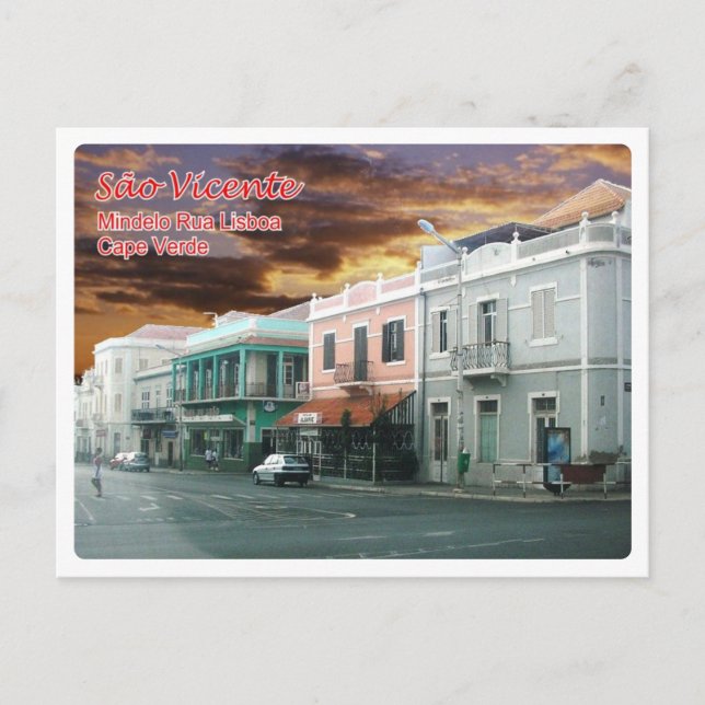 Cape Verde - Sao Vicente - Mindelo Street Lisboa - Postcard (Front)