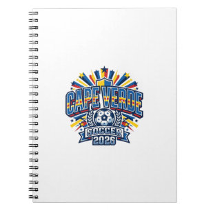 Cape Verde Soccer 2026 Soccer Bold Country Typogra Notebook