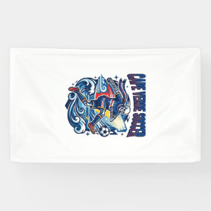 Cape Verde Soccer Skeleton Striker Nations Premium Banner
