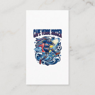 Cape Verde Soccer Skeleton Striker Nations Premium Business Card