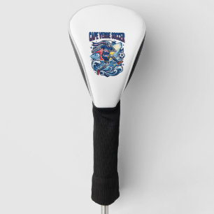 Cape Verde Soccer Skeleton Striker Nations Premium Golf Head Cover