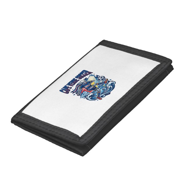 Cape Verde Soccer Skeleton Striker Nations Premium Trifold Wallet (Bottom)