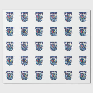 Cape Verde Soccer Skeleton Striker Nations Premium Wrapping Paper