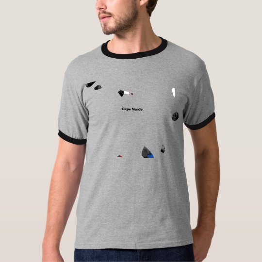 Cape Verde Trendy Peace Sign with Cape Verdean map T-Shirt