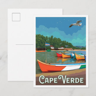 Cape Verde Vintage Travel  Postcard