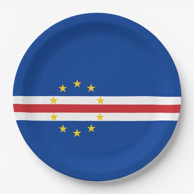 Cape Verdean Flag (Cape Verde) Paper Plates (Front)