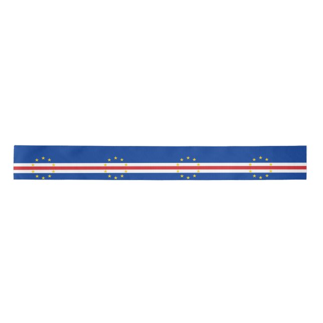 Cape Verdean Flag (Cape Verde) Satin Ribbon (Front)