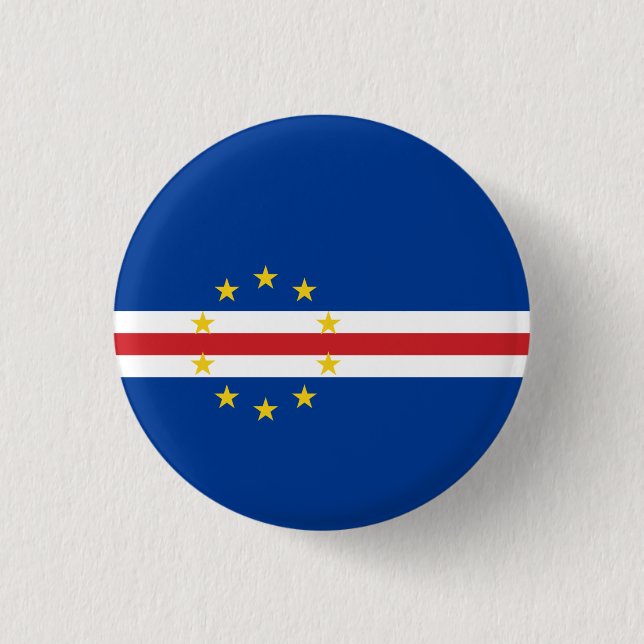 Cape Verdean Flag, Flag of Cape Verde Button (Front)