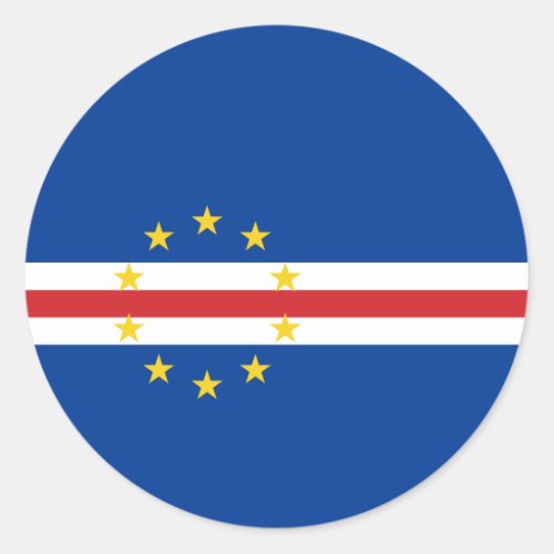 Cape Verdean Flag Flag of Cape Verde Classic Round Sticker