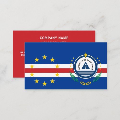 Cape Verdean Flag  National Emblem Cape Verde Business Card