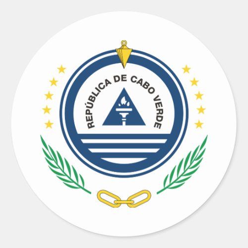 Cape Verdean National Emblem Cape Verde Classic Round Sticker