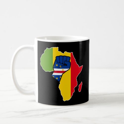 Cape Verdean Pride Love Cape Verde Flag With Afric Coffee Mug