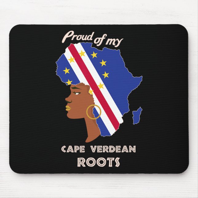 Cape Verdean Roots Black History Month Women's  Mouse Pad (Front)