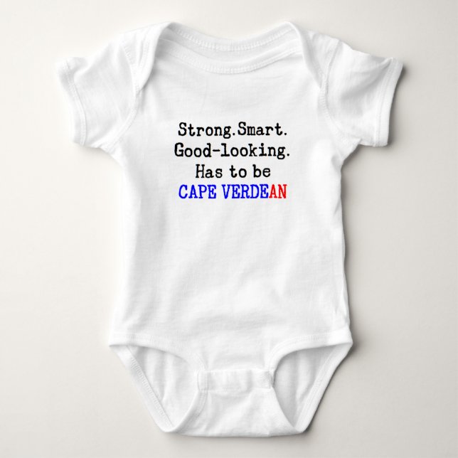 cape verdean strong baby bodysuit (Front)