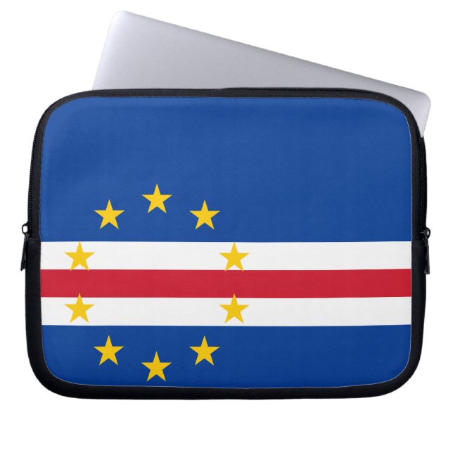Cape Verdian Flag Laptop Sleeve (Front)