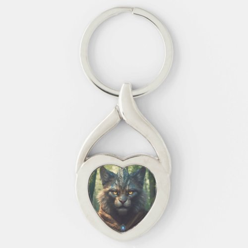 Caped Crusader Cat Keychain