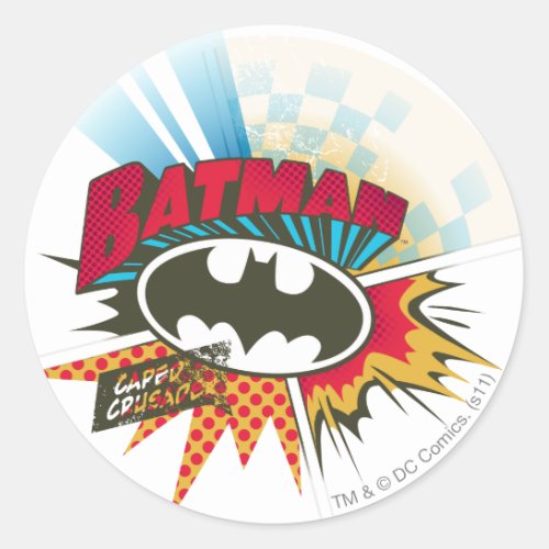 Caped Crusader Classic Round Sticker