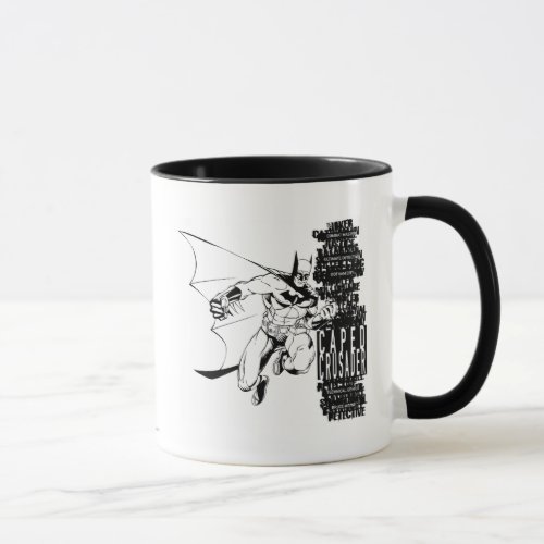 Caped Crusader Sketch Mug