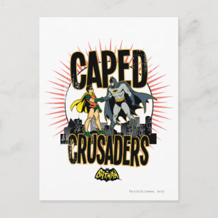 Caped Crusaders Graphic Postcard