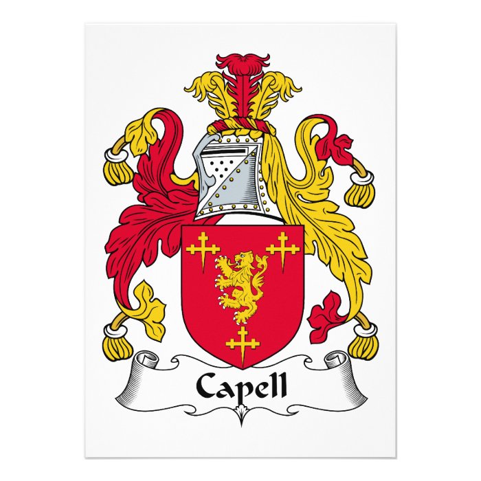 Capell Family Crest Personalized Invitations