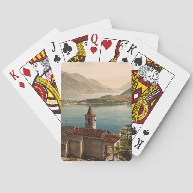 Capello St Angelo, Lake Como, Lombardy, Italy Poker Cards (Back)