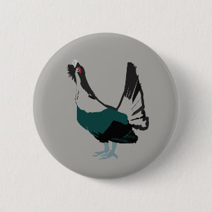 Capercaillie bird Art 5.7 cm (2.25") Round Badge Pinback Button