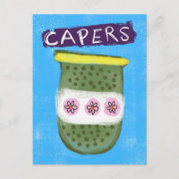 Capers In A Jar Postcard