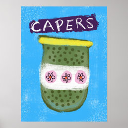 Capers In A Jar Poster Wall Art