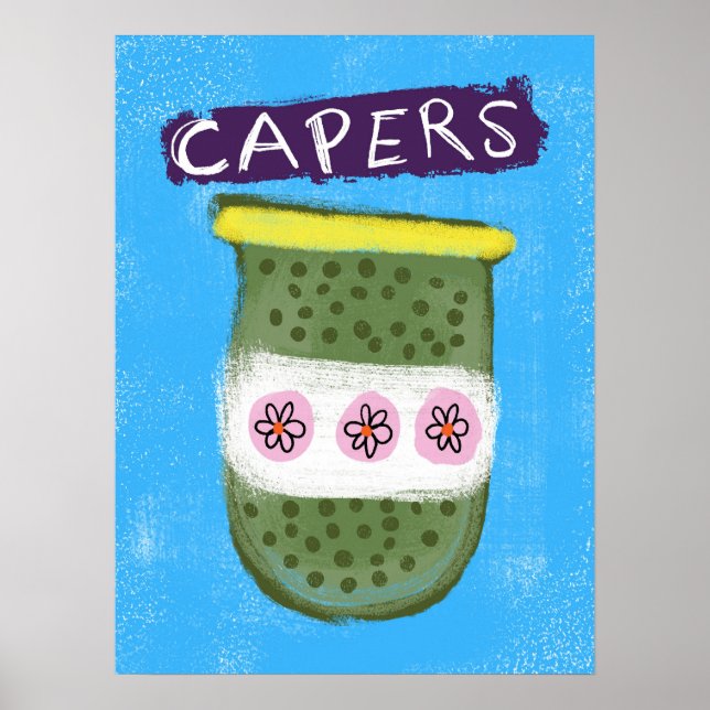 Capers In A Jar Poster Wall Art (Front)