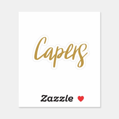 Capers Storage Sticker