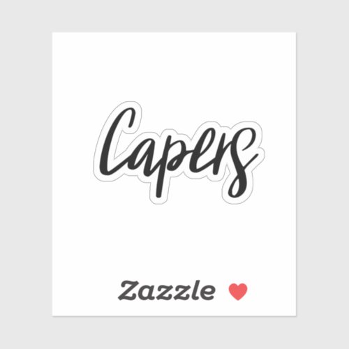 Capers Storage Sticker