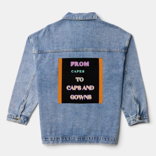 Capes to Caps Womens Graduation Denim Jacket Denim Jacket