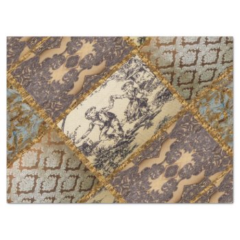 Capetian Elegant Quilt 15 Old Vintage French Tissue Paper by LiquidEyes at Zazzle